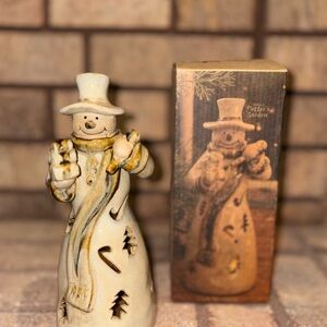 Kirkland’s Potter’s Garden Saint Nicholas Tea Light Candle Holder Ceramic NWOT